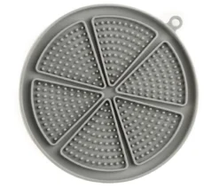 Dehner Lieblinge Leckmatte Jack, grau, ca. Ø18/H1,6 cm