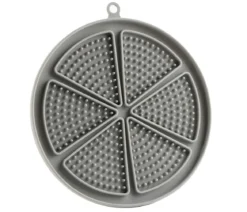 Dehner Lieblinge Leckmatte Jack, grau, ca. Ø18/H1,6 cm