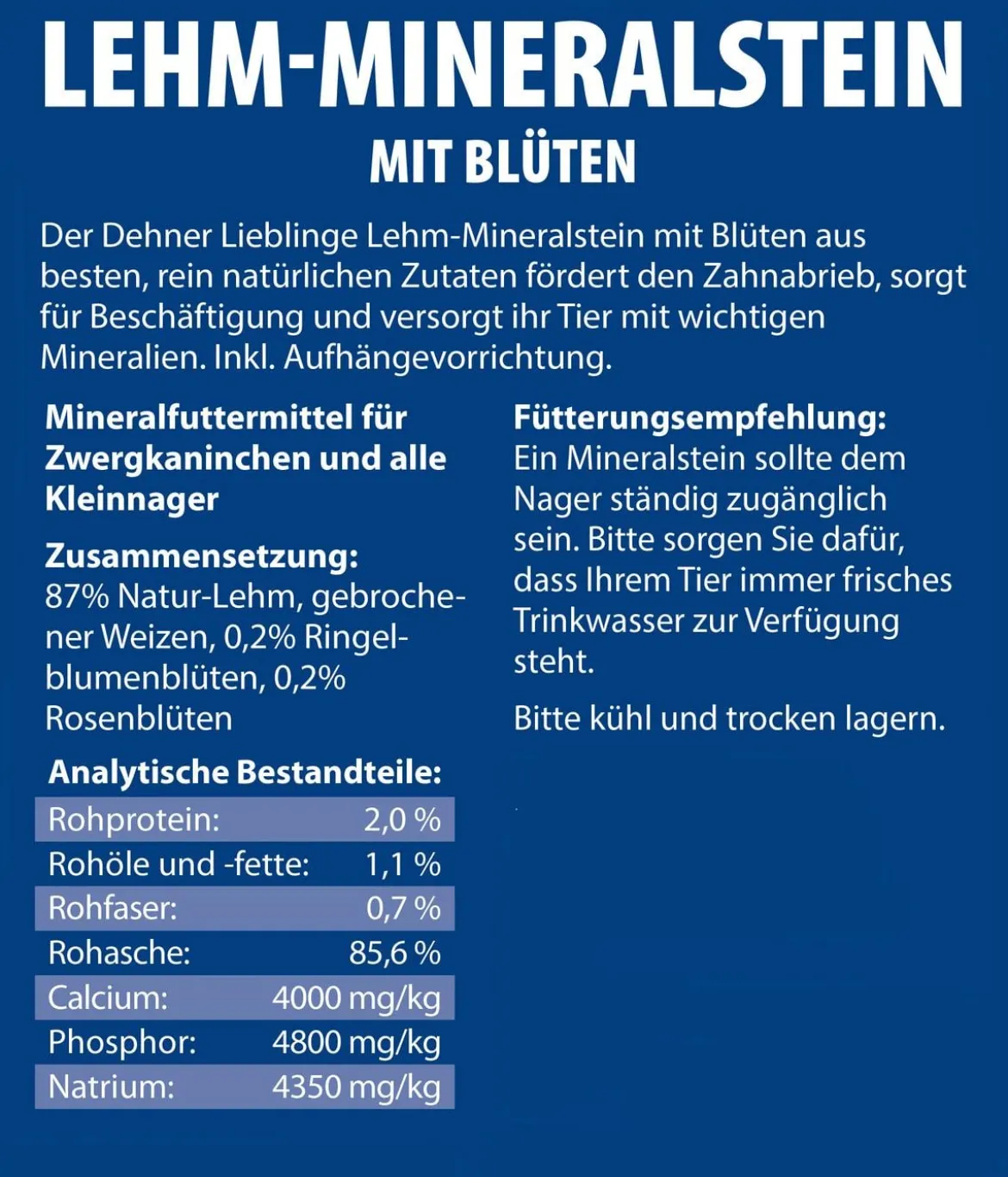Dehner Lieblinge Lehm-Mineralstein Blüten, 100 g