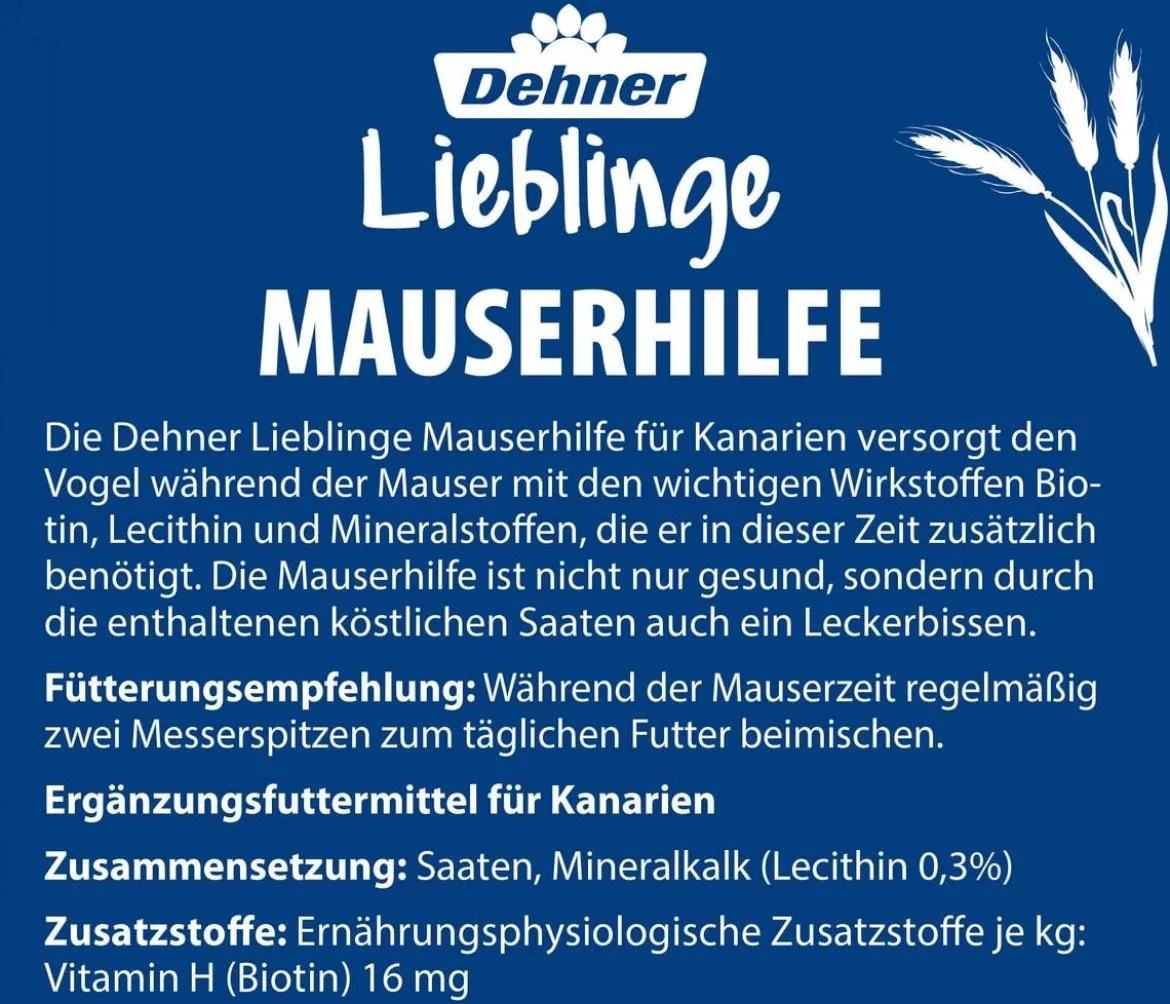 Dehner Lieblinge Mauserhilfe für Kanarien, 20 g