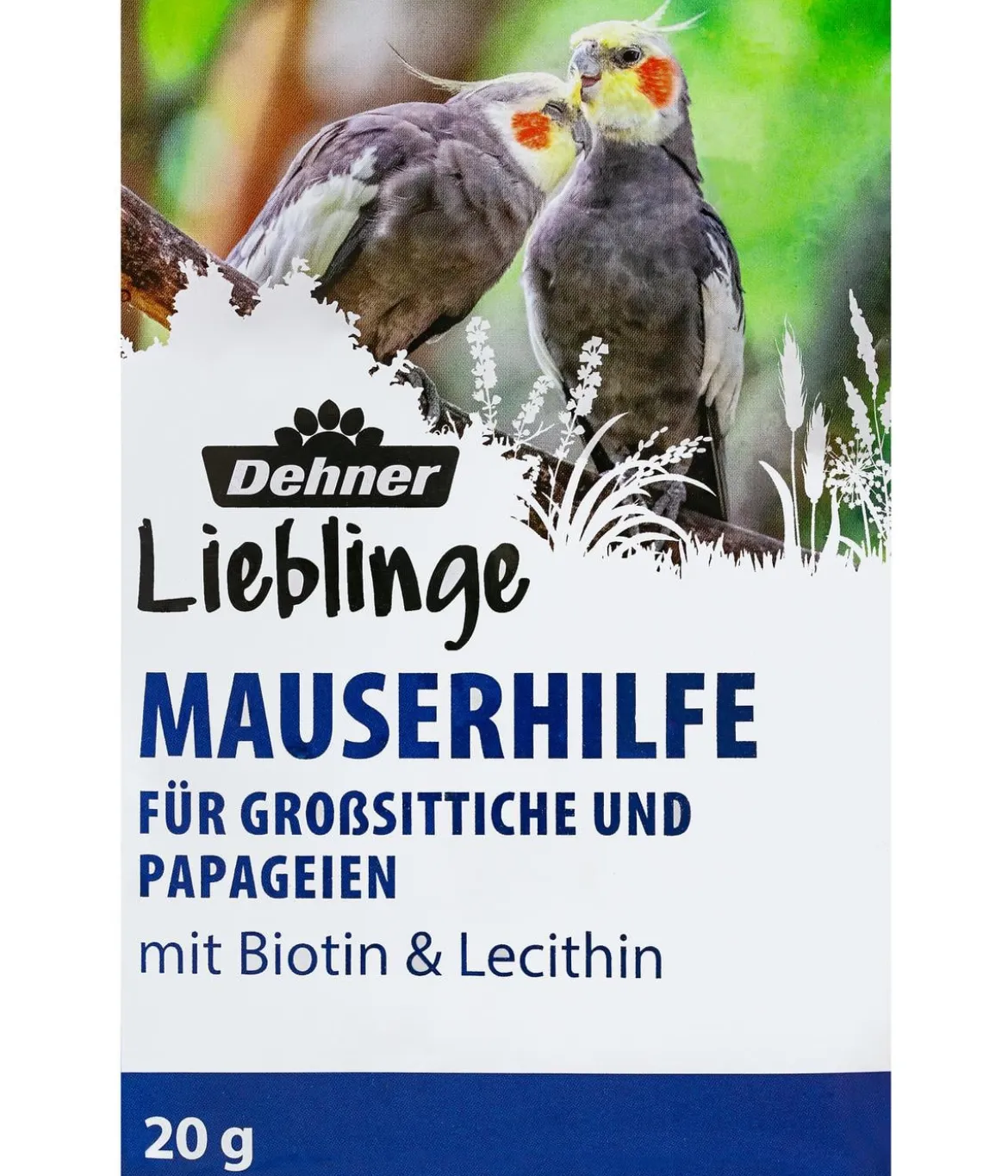 Dehner Lieblinge Mauserhilfe für Großsittiche und Papageien, 20 g