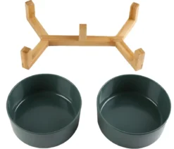 Dehner Lieblinge Melaminnapf-Set, grün, 2 x 1050 ml