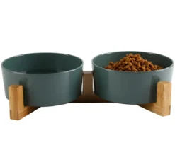 Dehner Lieblinge Melaminnapf-Set, grün, 2 x 1050 ml