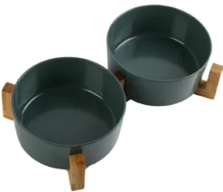 Dehner Lieblinge Melaminnapf-Set, grün, 2 x 1050 ml