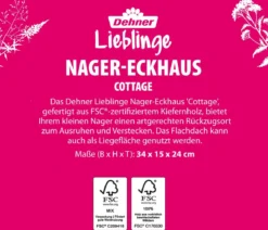 Dehner Lieblinge Nager-Eckhaus Cottage, ca. B34/H15/T24 cm