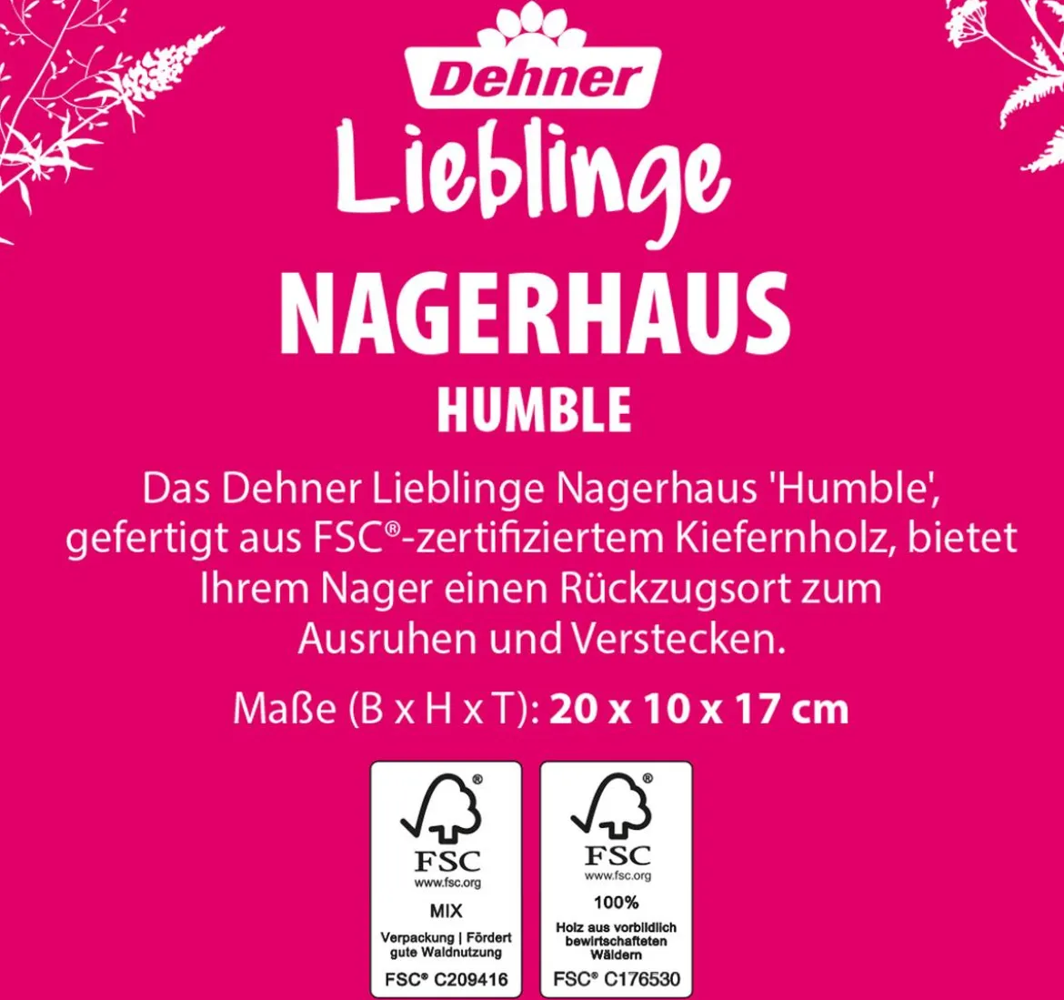 Dehner Lieblinge Nagerhaus Humble, ca. B20/H10/T17 cm