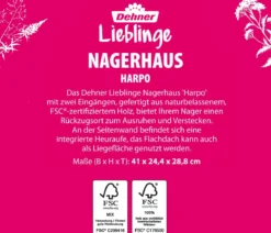 Dehner Lieblinge Nagerhaus Harpo, ca. B41/H24,4/T28,8 cm