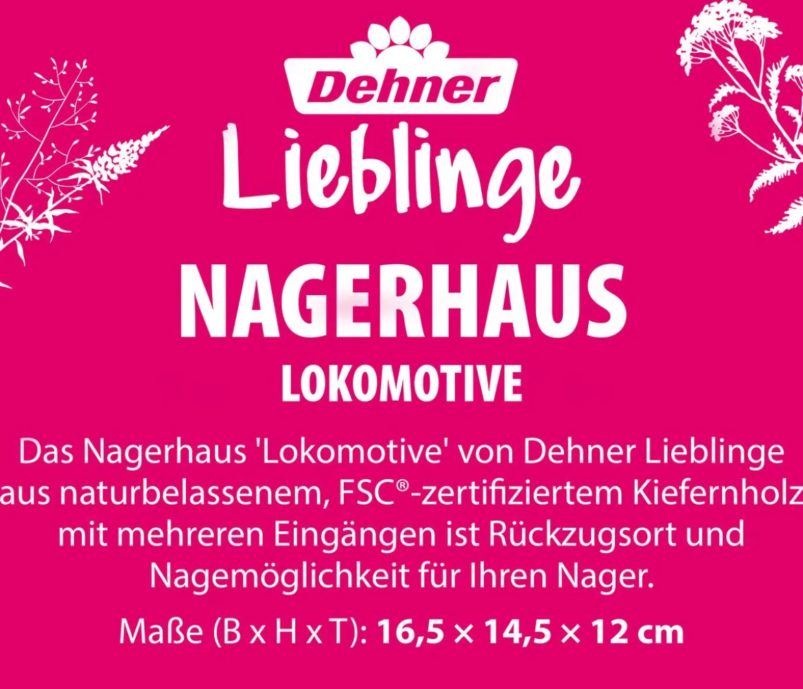 Dehner Lieblinge Nagerhaus Lokomotive, ca. B16,5/H14,6/T12 cm
