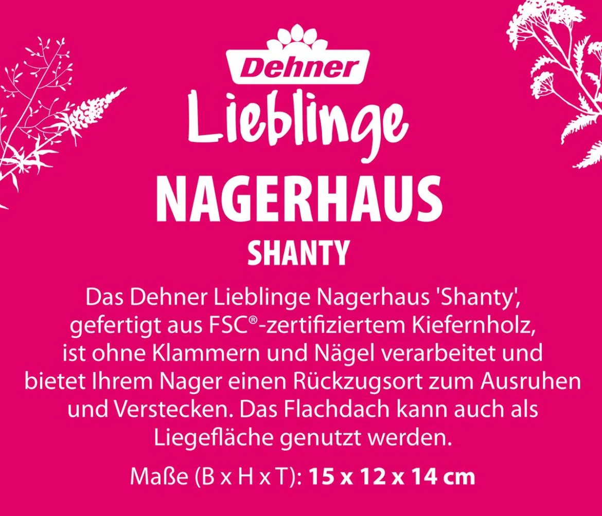 Dehner Lieblinge Nagerhaus Shanty, ca. B15/H12/T14 cm