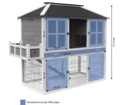 Dehner Lieblinge Nagerheim Palazzo, blau, ca. B145/H121/T72 cm