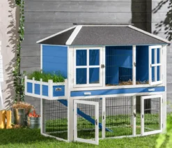 Dehner Lieblinge Nagerheim Palazzo, blau, ca. B145/H121/T72 cm