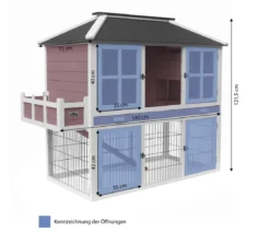 Dehner Lieblinge Nagerheim Palazzo, rotbraun, ca. B145/H121/T72 cm