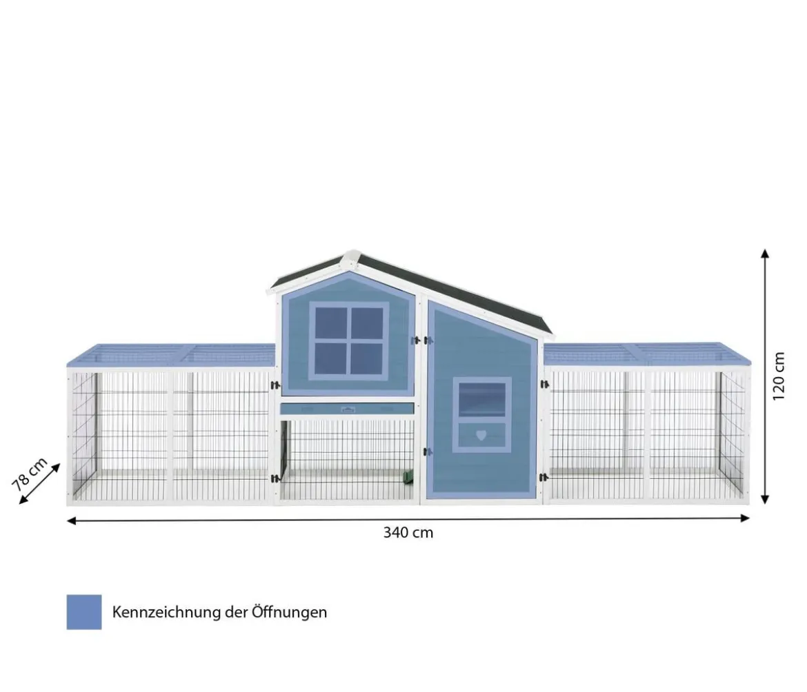 Dehner Lieblinge Nagerheim Tempio inkl. Freigehege Monumento, ca. B340/H120/T78 cm