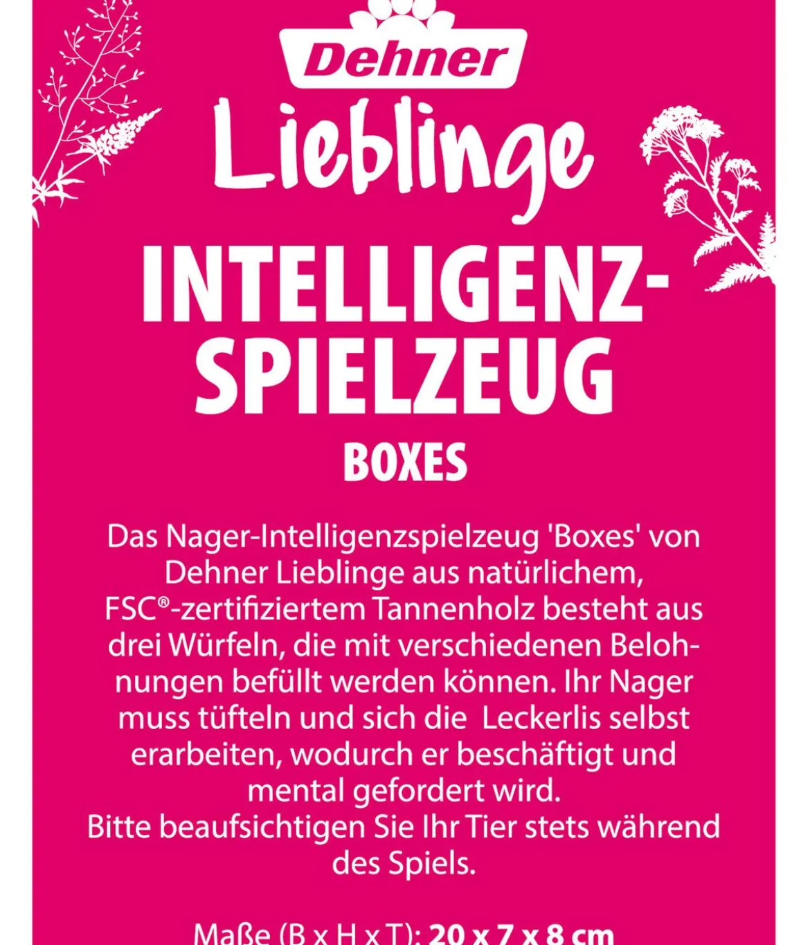 Dehner Lieblinge Nager-Intelligenzspielzeug Boxes, ca. B20/H7/T8 cm