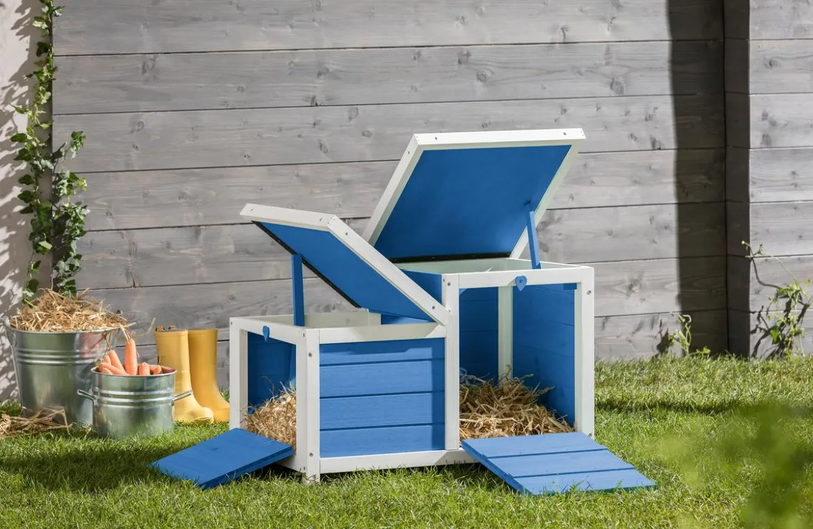Dehner Lieblinge Nagerschlafhaus Teatro, blau, ca. B70/H45/T43 cm