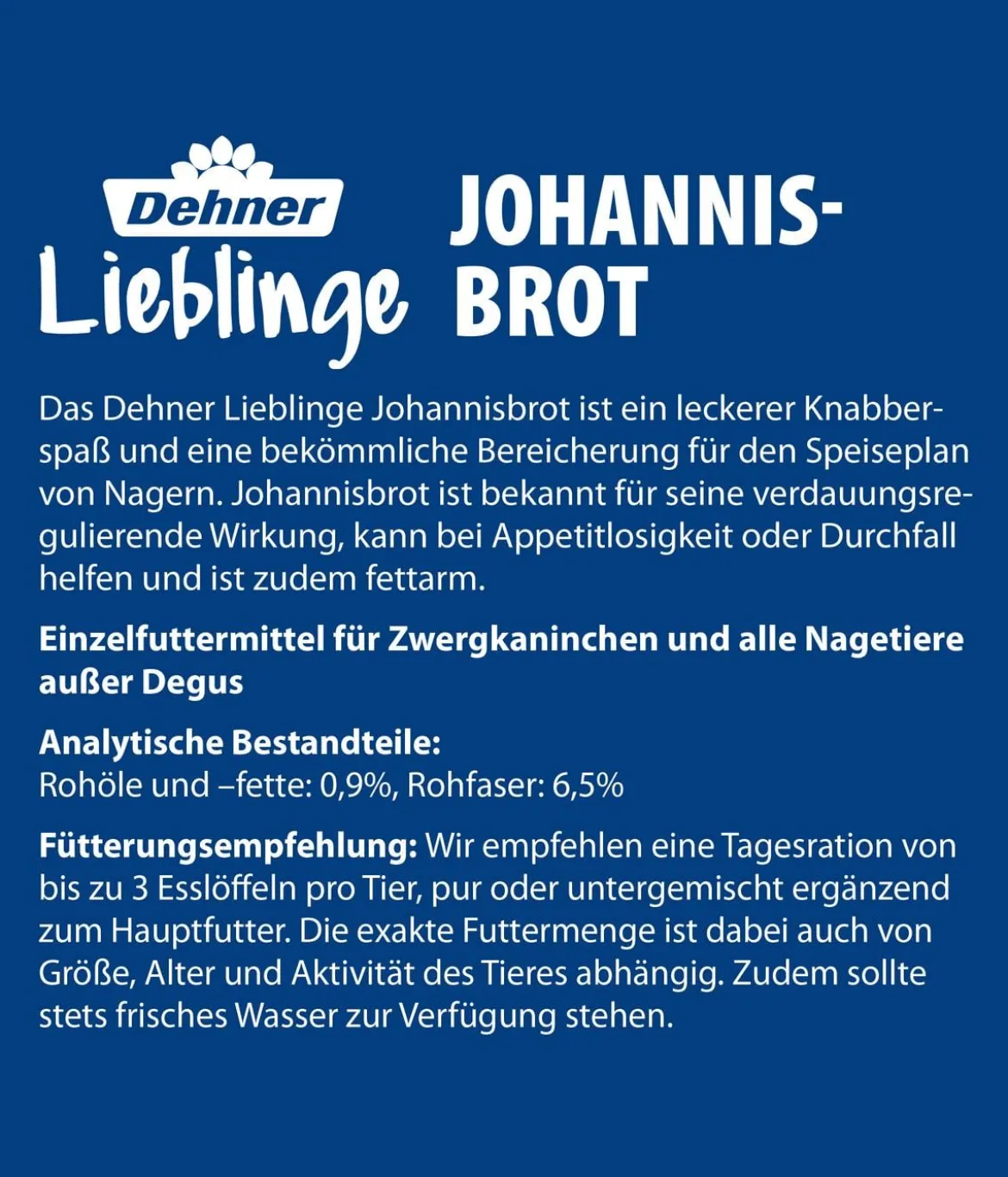 Dehner Lieblinge Nagersnack Johannisbrot, 200 g