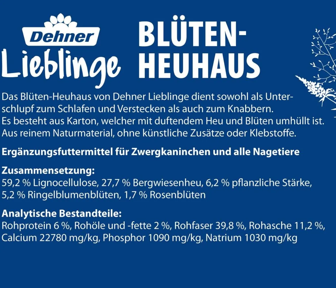 Dehner Lieblinge Nagersnack Blüten-Heuhaus
