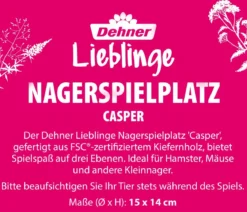 Dehner Lieblinge Nagerspielplatz Casper, ca. Ø15/H14 cm