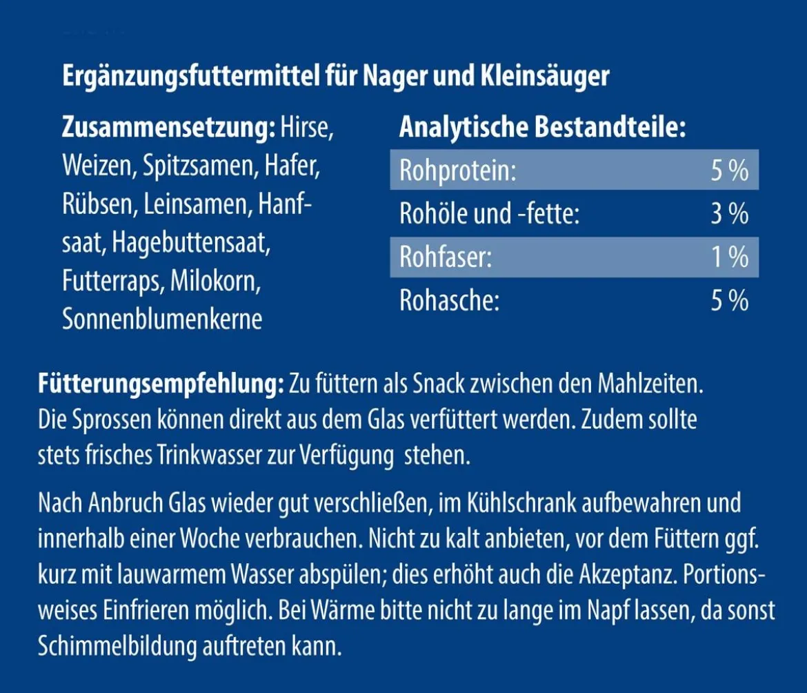 Dehner Lieblinge Nagersprossen für Meerschweinchen & Kaninchen, Junior, 210 ml