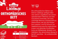 Dehner Lieblinge Orthopädisches Bett Motus, rechteckig, grau