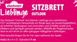 Dehner Lieblinge Sitzbrett Outlook, ca. B7,5/H3/T17 cm