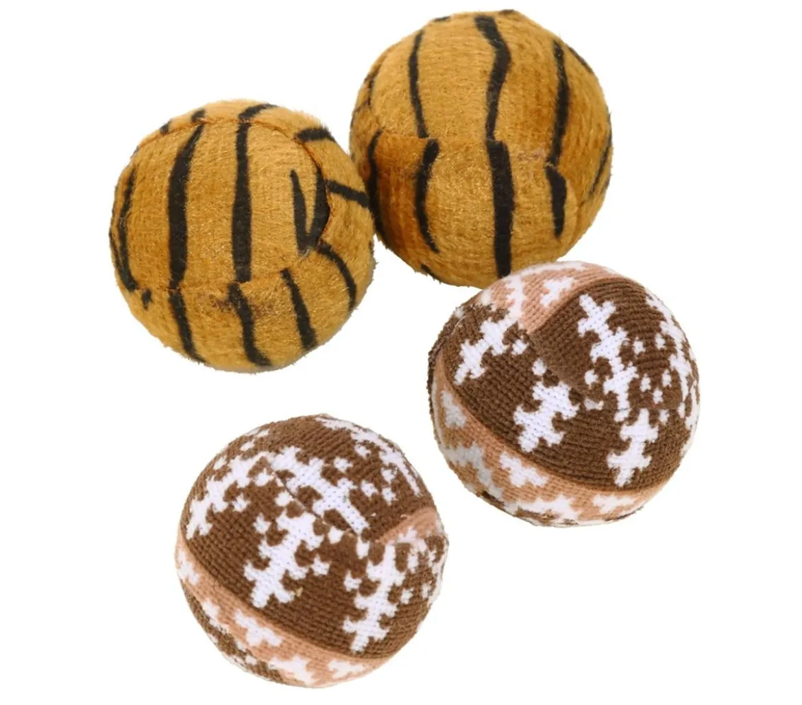 Dehner Lieblinge Spielbälle Safari, 4er-Set