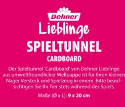 Dehner Lieblinge Spieltunnel Cardboard, braun, ca. Ø9/L20 cm