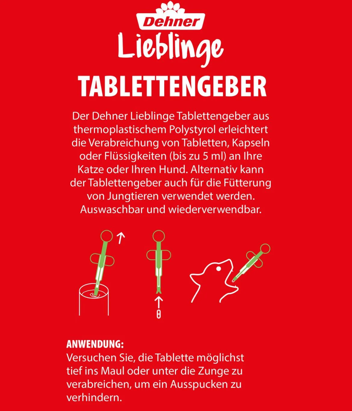 Dehner Lieblinge Tablettengeber für Haustiere