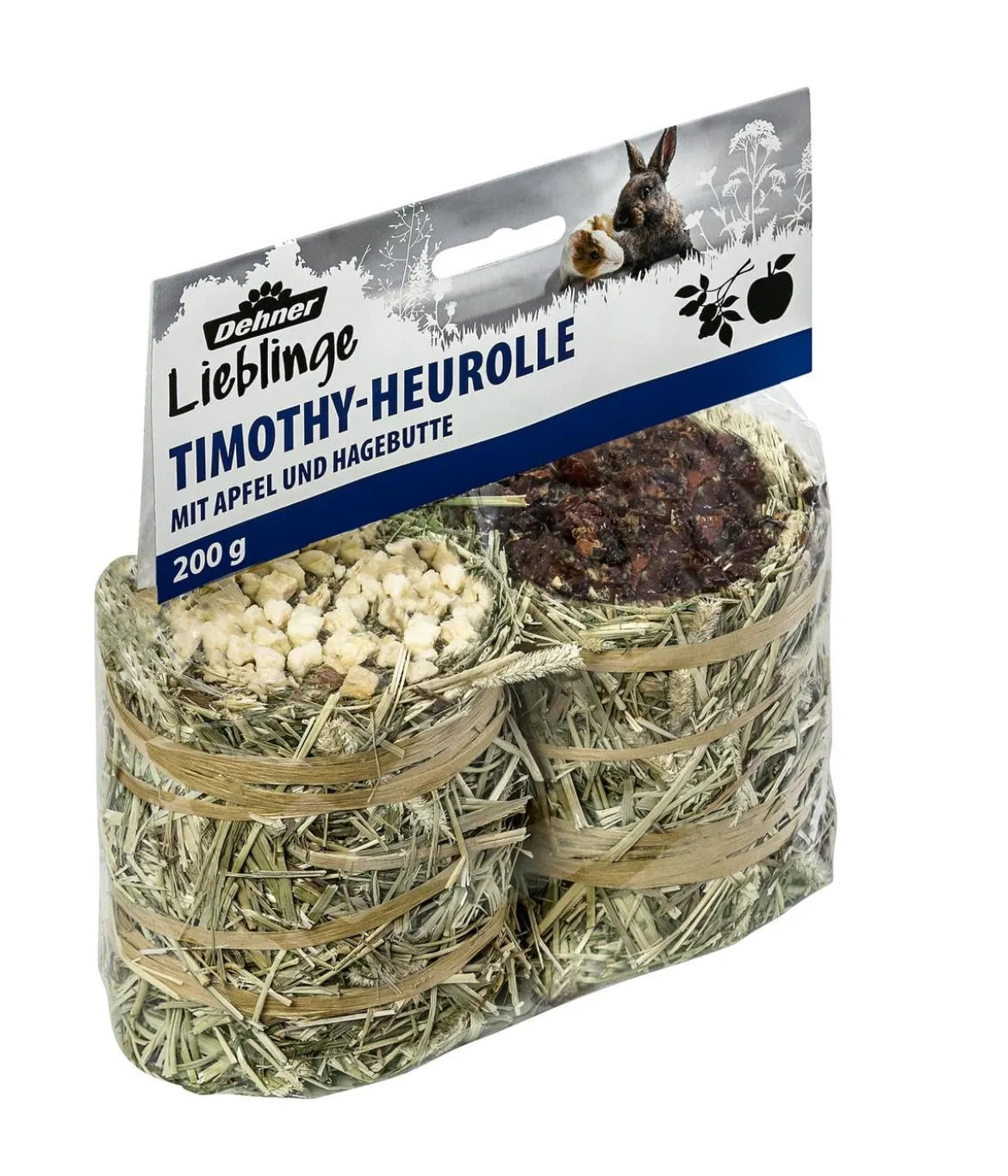 Dehner Lieblinge Timothy-Heurolle mit Apfel & Hagebutte, 200 g