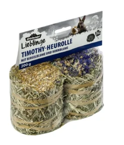 Dehner Lieblinge Timothy-Heurolle mit Ringelblume & Kornblume, 200 g