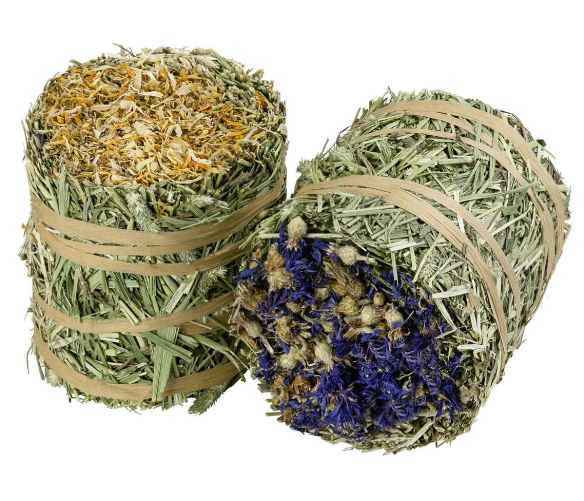 Dehner Lieblinge Timothy-Heurolle mit Ringelblume & Kornblume, 200 g