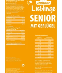 Dehner Lieblinge Trockenfutter für Hunde Senior, Geflügel