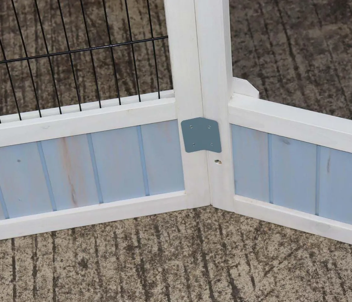 Dehner Lieblinge Vogelgehege Santorini, weiß/blau, ca. B116,4/H136/T60 cm