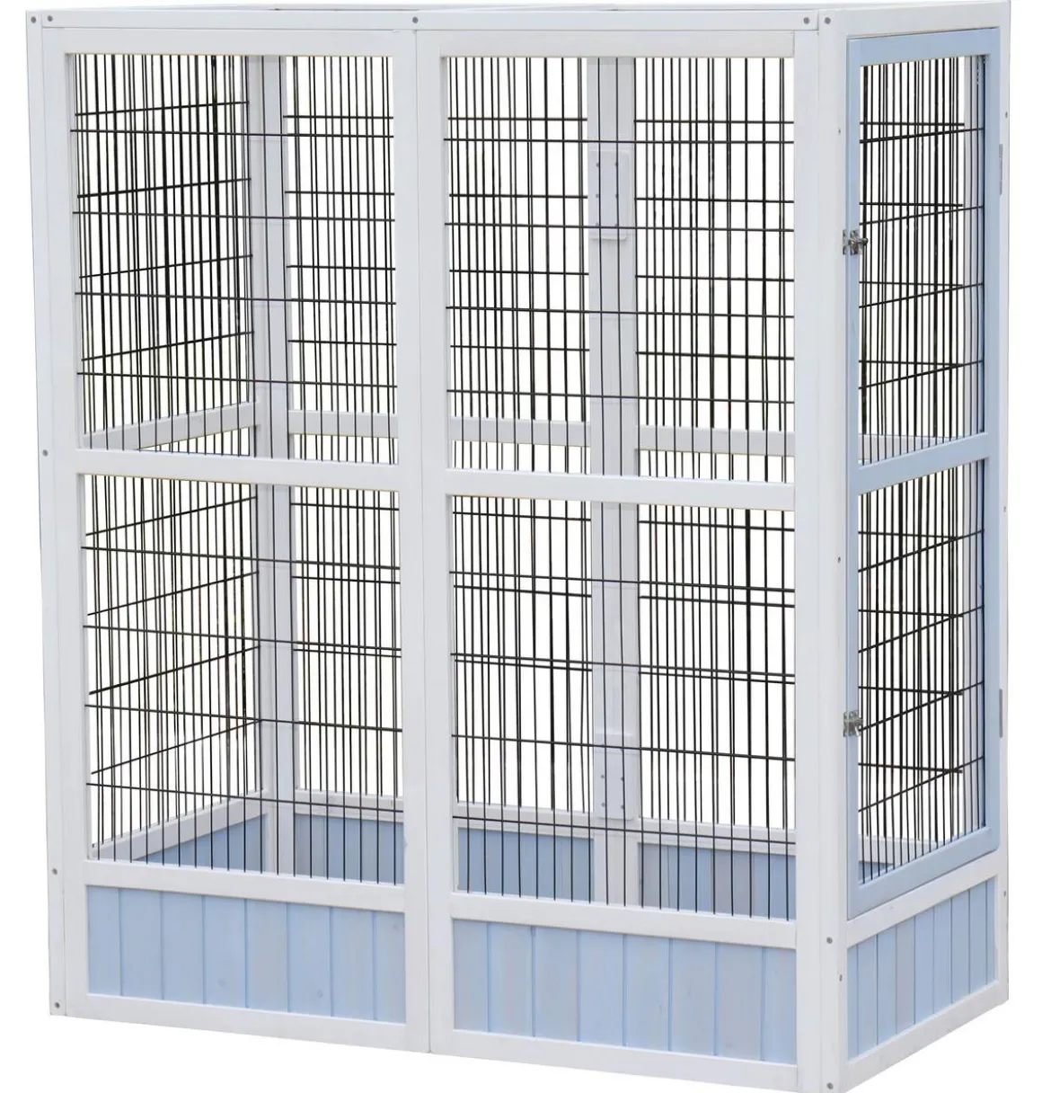 Dehner Lieblinge Vogelgehege Santorini, weiß/blau, ca. B116,4/H136/T60 cm