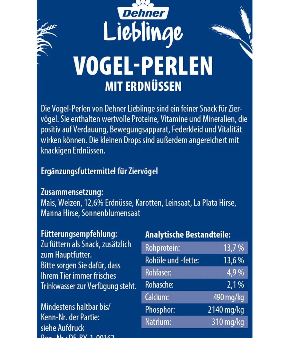 Dehner Lieblinge Vogel-Perlen, Erdnüsse, 100 g