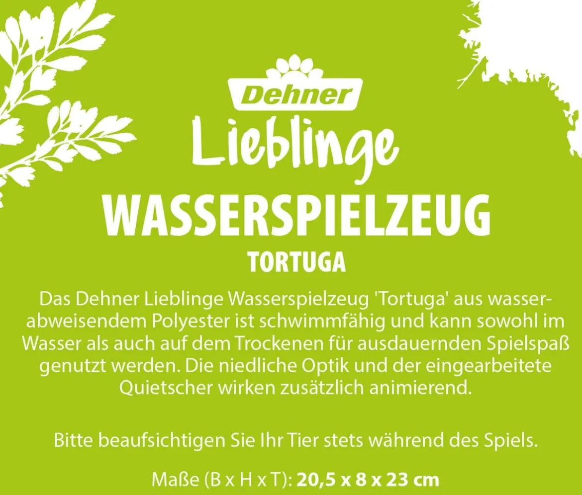 Dehner Lieblinge Wasserspielzeug Tortuga, ca. B20,5/H8/T23 cm