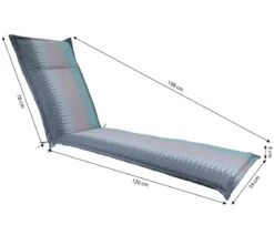 Dehner Liegenauflage Trentino für Alu-Tex-Liegen, ca. B54/H4/T198 cm