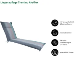 Dehner Liegenauflage Trentino für Alu-Tex-Liegen, ca. B54/H4/T198 cm