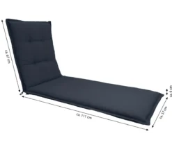 Dehner Liegenauflage Veneto für Gartenliege Savoy, ca. B57/H6/T178 cm