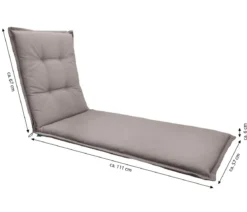 Dehner Liegenauflage Veneto für Gartenliege Savoy, ca. B57/H6/T178 cm