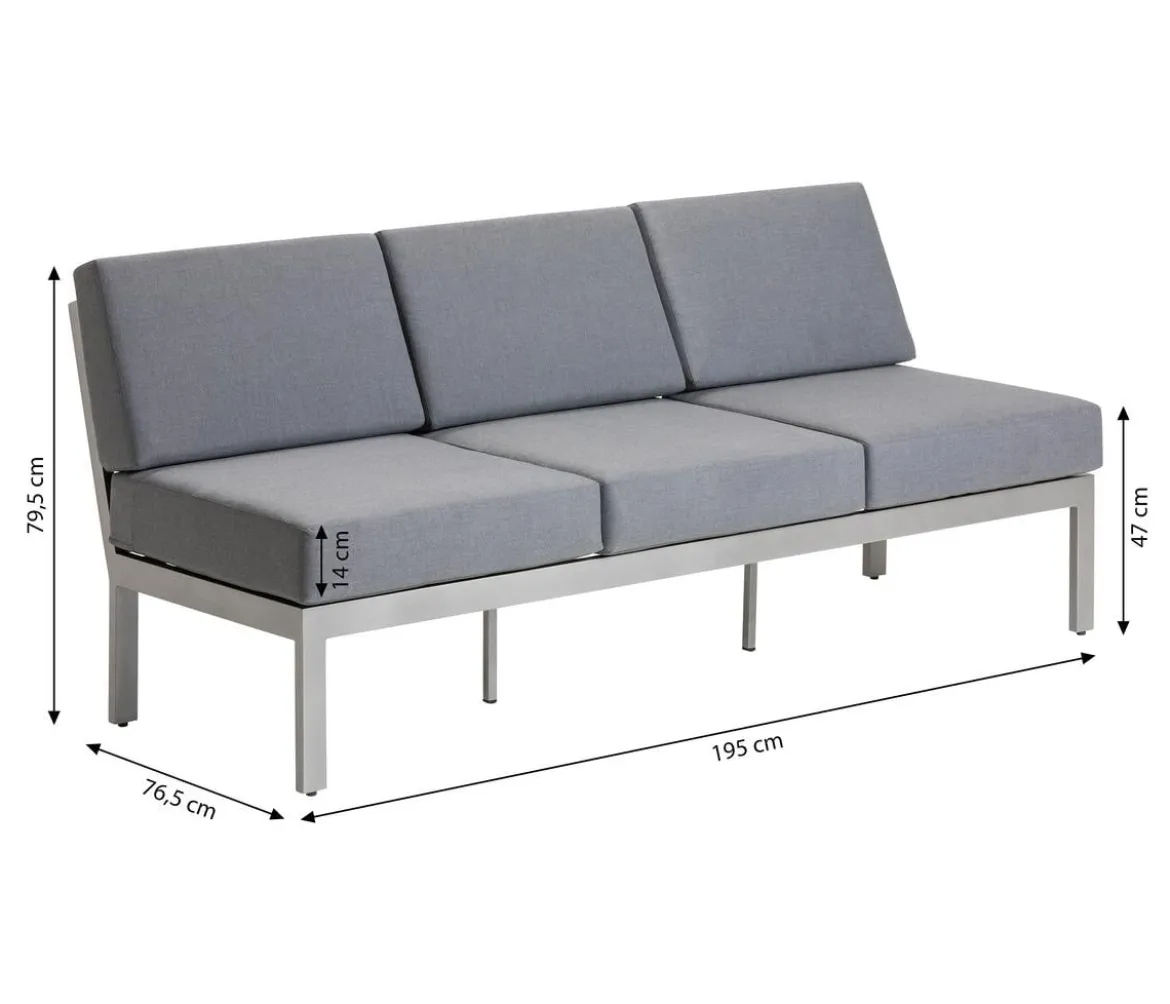 Dehner Loungebank Chicago, 3-Sitzer