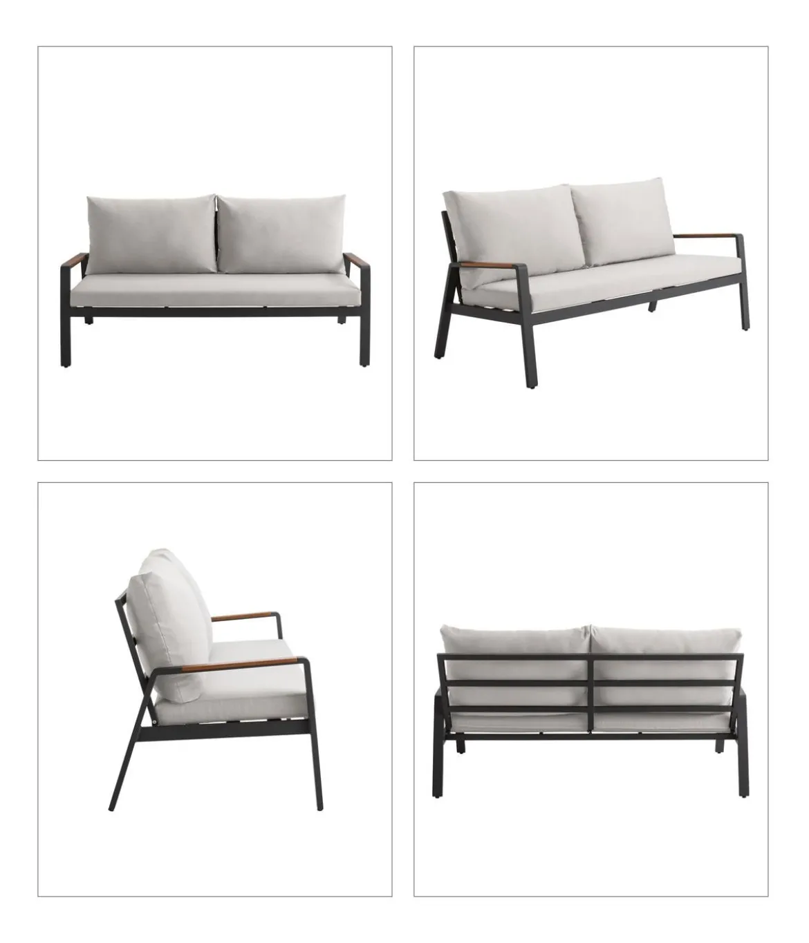 Dehner Lounge Milo, 4-teilig