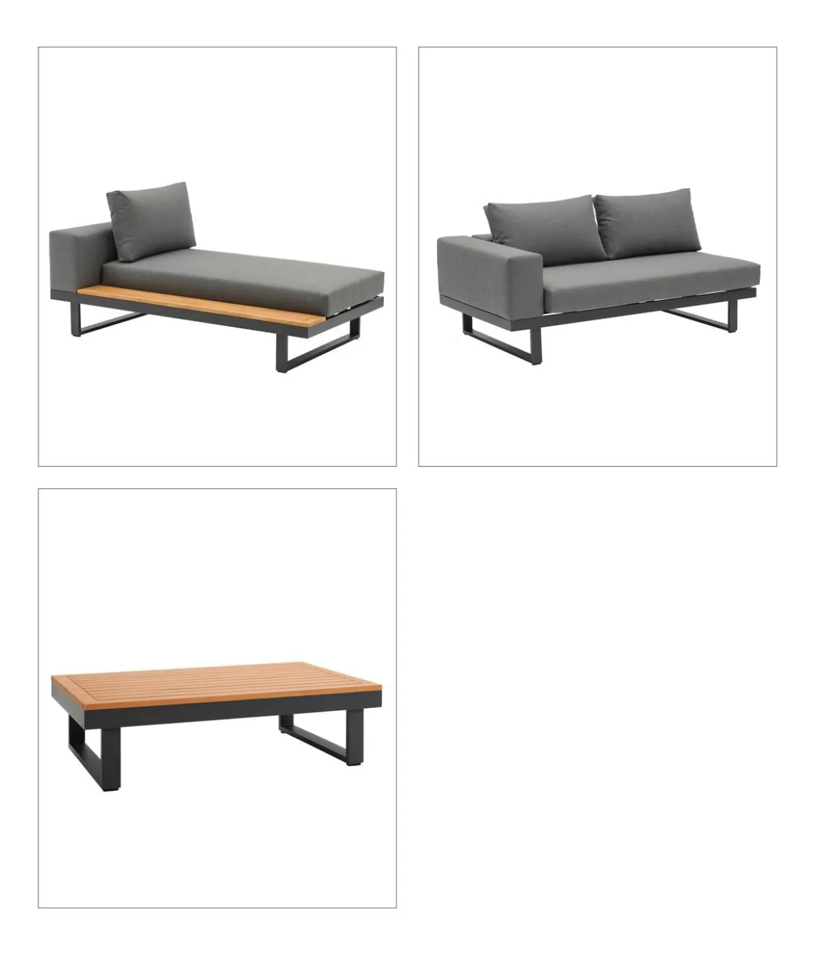 Dehner Lounge Riva, 3-teilig