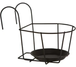Dehner Metall-Balkonblumentopfhalter Lundy, ca. B18/H18/T18 cm
