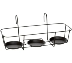 Dehner Metall-Balkonblumentopfhalter Triplo, ca. B48,5/H20/T19 cm