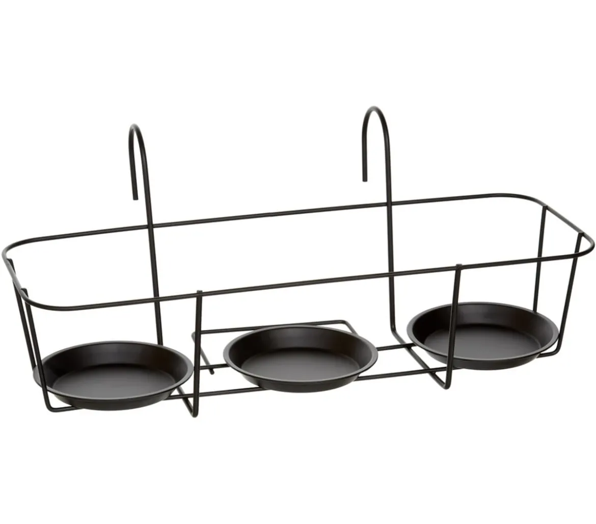 Dehner Metall-Balkonblumentopfhalter Triplo, ca. B48,5/H20/T19 cm