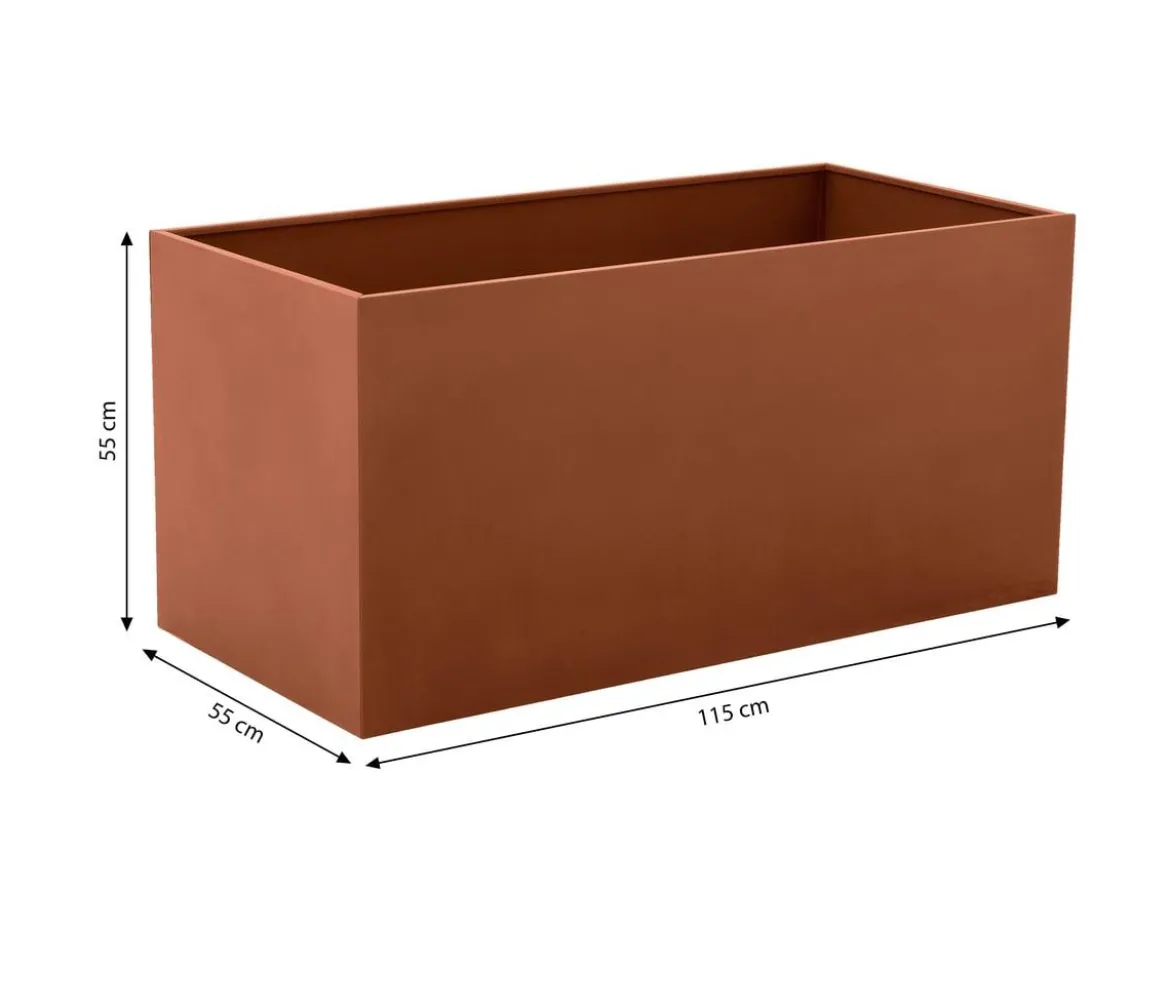 Dehner Metall-Balkonhochbeet Lagos, ca. B115/H55/T55 cm
