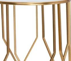 Dehner Metall-Beistelltisch, gold, ca. Ø32/H46,5 cm