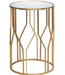 Dehner Metall-Beistelltisch, gold, ca. Ø32/H46,5 cm