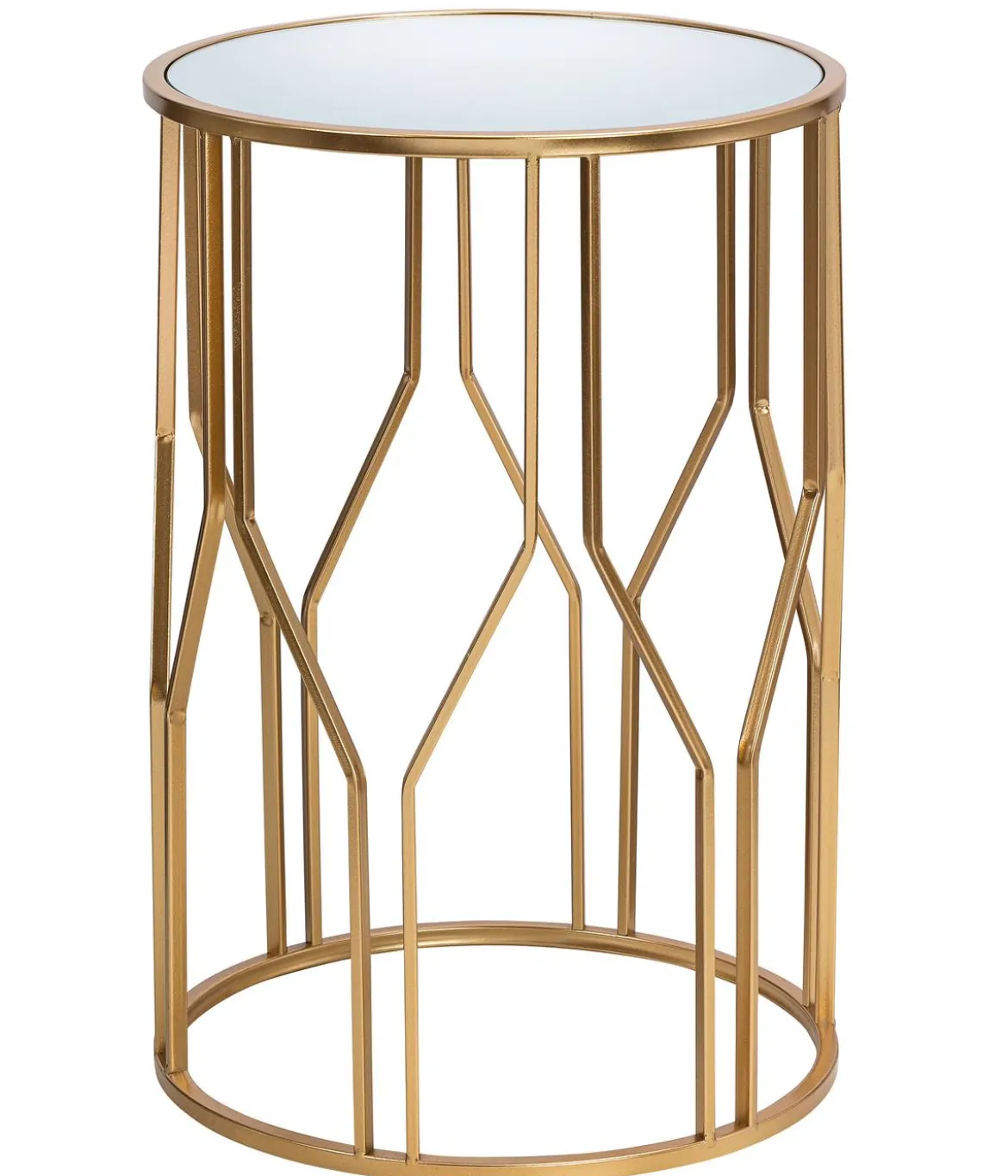 Dehner Metall-Beistelltisch, gold, ca. Ø32/H46,5 cm